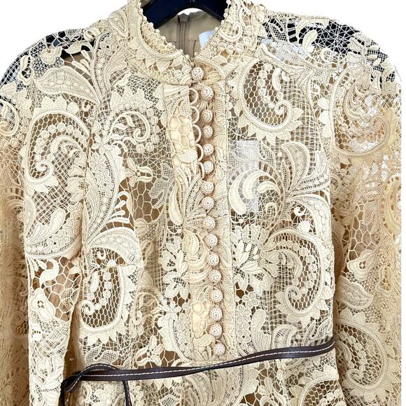 Zimmermann Waverly Lace Mini Dress Size 4 - Picture 6 of 11